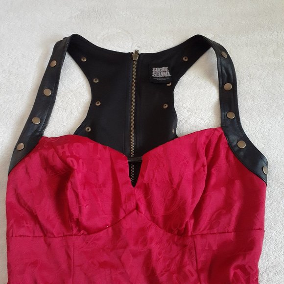 Hot Topic Red Midi Sundress Halter Neckline - Picture 5 of 13